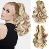 Peluca Transfronteriza para Mujer, Coleta Corta Rizada Natural con Clip, Coleta de Cabello Sintético, Pelucas en Stock de Fábrica