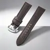 Pulseira de couro Crazy Horse de liberação rápida couro genuíno lisa Universal vendas diretas de fábrica com interruptor orelha crua borda cortada pulseira de relógio interna