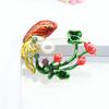 Ruan Hao Broche Étnico Creativo de Carpa Perla Loto para Hombre y Mujer, Pin de Esmalte Simple de Dibujos Animados con Goteo de Aceite, Accesorios