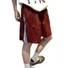 Pantalones Cortos Deportivos de Secado Rápido Estilo Retro Americano para Hombres y Mujeres, Verano Delgados de Tres Rayas Casuales Versátiles Transpirables de Corte Holgado de Cinco Puntos
