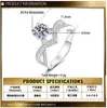 Anillo de Moissanita de Circonio de un Quilate Moderno y Versátil Joyería para Mujer Anillo de Dedo con Sensación de Alta Gama Europea y Americana Accesorios de Plata de Ley S925