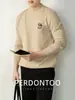 [Lana Modal] Suéter Grueso con Bordado de Polo para Hombre, Cálido de Invierno, Cuello Alto, Cómodo Tejido Básico