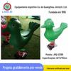 Instalação de diversão comunitária de cavalo de balanço de plástico, equipamento de gangorra para crianças, cavalo de madeira, primavera, comunidade de balanço ao ar livre
