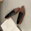 2026 Primavera/Otoño Cuña Oculta Altura Cómodo Francés Bajo Tacón Moño Punta Puntiaguda Mary Jane Zapatos Planos de Moda para Mujer
