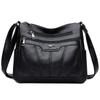 Bolsa Transversal de Ombro Feminina em Couro PU Macio para Comércio Exterior, Bolsa Casual para Mamãe, Bolsa Versátil e Moderna de Couro Genuíno de Grande Capacidade e Múltiplas Camadas