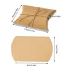 Caixa de Doces de Casamento em Estoque Transfronteiriça, Caixa Almofada de Papel Kraft, Caixa Dobrável Irregular Preta Simples, Caixa de Presente Universal em Branco