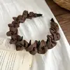 2026 Nueva Diadema de Lunares Retorcida y Dentada de Moda y Exquisita, Diadema Esponjosa de Corona Alta con un Toque de Lujo, Accesorio para el Cabello Antideslizante