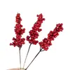 Acessórios de Natal Natal corda de frutas vermelhas imitação flor estacas de videira decorações Acessórios de guirlanda de árvore de Natal 7 cabeça 14 cabeça