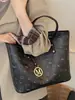 Bolso de mano grande estampado casual, elegante y lindo con temperamento para mujer, bolso de hombro moderno y elegante de alto valor para el trabajo