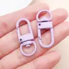 Yuku32X12Mm Broche Ovalado Pintado para Puerta Llavero Cadena para Teléfono DIY Accesorios de Piezas con Cierre de Resorte