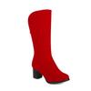2024 inverno novos sapatos femininos moda botas simples cabeça redonda cor sólida zíper botas cavaleiro salto alto botas martin