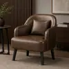 Sofá Cadeira de Couro Simples para Pessoa Preguiçosa Artesanato em Couro Varanda Quarto Sala de Estar Hotel Escritório Apartamento Pequeno Lazer Pousada Sofá