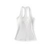 Top de Alça Fina Esportivo com Bojo em U Sexy para Mulheres, Roupa de Baixo de Cor Lisa Slim, Peça Externa Nicho