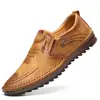 Tamanho Grande 4748 Sapatos Masculinos de Primavera Solado Macio Superfície Macia Sapatos de Couro Masculinos Britânicos Respiráveis Leves Casuais Sapatos para Dirigir Sapatos com Solado Trbottomy