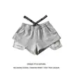 Comercio Exterior Verano Nueva Etiqueta Pantalones Cortos Deportivos Mujer Ins Trendy Estudiante Delgados Sueltos Aspecto Adelgazante Cintura Alta Running Pantalones Cortos