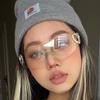 Moda Nuevo Milenio Estilo Chica Popular Gafas de Sol con Corazón Hueco Estilo Europeo y Americano Celebridad de Internet Estilo Callejero Forma Cóncava Gafas de Sol Sin Montura