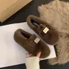 Zapatos de mujer tipo mocasín con forro de polar, estilo coreano otoño/invierno 2026, cálidos, de suela plana, diseño nuevo, adecuados para usar al aire libre