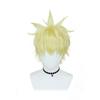 Fabricante Cabelo Amarelo Ninja Swirl Seda de Alta Temperatura Cos Peruca Naruto Top de Lã Cabelo Curto Invertido Ponto Venda Atacado