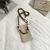 Bolsa para Teléfono Móvil Dulce y Fresca para Mujer 2025 Verano Nuevo Bolso de Hombro Calado Bolso Cruzado de Malla Bolsa de Almacenamiento Portátil