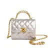 Bolso de Mano Pequeño Estilo Fragancia para Niños Niñas Versátil de un Solo Hombro Bolso Cuadrado Pequeño Mini Patrón de Diamantes Bolso Cruzado de Cadena para Padres e Hijos