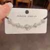 Pulsera Retro Francesa Versátil de Diamante Completo con Perla y Diseño Minimalista de Lujo Ligero Único