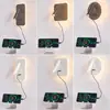 Luminária de parede para leitura em estilo nórdico com interruptor, adequada para quartos de hotel e pousadas, spot de LED criativo rotativo