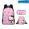 3D Nuevo HelloKitty Dibujo Animado Lindo Sanrio Hello Kitty Mochila Escolar Bolso de Hombro Estuche para Lápices Mochila