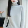 Colección nueva otoño/invierno transfronteriza: tejido de alta calidad con cuello alto, un suéter versátil para mujer, un jersey de corte holgado y una camiseta interior básica