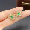 Acessórios de Anel de Esmeralda Natural para Mulheres Nicho de Luxo Joias de Prata 925 4*5mm Moda Fábrica em Lote