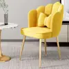 Silla con forma de flor, silla de maquillaje para el hogar, taburete de celebridad de internet de lujo ligero, respaldo simple, silla de manicura, silla de tocador para dormitorio para niñas