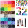 Atacado best-seller transfronteiriço 48 cores 60 cores strass de fundo plano 15 grades 40 grades conjunto de strass de resina strass AB acessórios de decoração para nail art