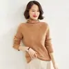 Suéter de punto trenzado 2025 para mujer, jersey de punto trenzado de ochos, cuello alto, nuevo estilo de otoño e invierno