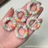 Acessórios de Contas Grandes de Opala Sintética Componentes DIY Pulseira Trançada Artesanal Colar Contas de Oração Budistas Acessórios de Joias Contas