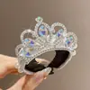 Tiara de Coroa Infantil para Meninas Exquisite Acessório de Cabelo de Coroa Performance de Aniversário Princesa Bebê Grampo de Cabelo com Strass