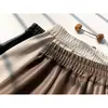 Nuevos Pantalones Casuales de Pierna Ancha Bootcut de Línea A Holgados de Cintura Alta para Otoño e Invierno Color Café Simple, Pantalones Cortos de Cuero PU para Adelgazar y Mostrar Temperamento