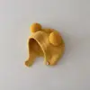 Chapéu de Lã com Renda para Bebê Outono e Inverno para Meninas e Crianças Pequenas Doce Chapéu de Pescador Estilo Princesa Coreano Proteção para Orelhas Chapéu de Tricô