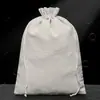 Bolsa de Pano de Algodão com Cordão, Saco de Presente para Arroz e Grãos, Bolsa de Embalagem de Algodão e Linho para Armazenamento de Joias, Pequena Bolsa de Pano com Cordão