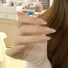Parche Táctil para Rostro de Uñas Ganluji Hua Fei Estilo Influencer Hecho a Mano Color Natural Nude de Gama Alta Iluminador Removible