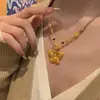Colgante de Mariposa Tallado con Cincel Antiguo Estilo Maestro Meng Qingguo Fudie Diedi Collar Cadena de Lana Estilo Chino Nuevo para Mujer