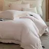 Juego de ropa de cama romántico de alta gama estilo francés al por mayor, juego de textiles para el hogar de cuatro piezas de Tencel lavable 2