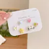 Brincos de Gatinho Dopamina Estrela Desenho Animado para Mulheres com Design de Cores Contrastantes, Pequenos, Delicados, Fofos e Elegantes Brincos para Mulheres