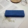Estojo de Óculos Feito à Mão, Estojo de Óculos para Miopia Simples e Portátil, Caixa Quadrada de Couro para Armações Grandes de Óculos de Sol