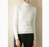 Outono/Inverno 2026 Novo Estilo Coreano de Alta Qualidade Manga Longa Gola Alta Meio Base Camada Top para Mulheres Casual Versátil Top A8880