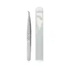 Pinzas Ultra-Afiladas para Pestañas Postizas para Técnicos de Pestañas, Usadas para Colocar Pestañas Postizas, Pinza Dorada con Forma de Delfín con Patrón de Diamante, Herramienta de Abanico de Alta Precisión