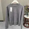 Suéter de Punto Suave Versátil Casual para Mujer Cuello Redondo Color Sólido Básico Capa Base Mujer 26 Otoño/Invierno 489923