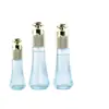Em estoque: Conjunto de frascos de vidro transparente Pagoda Diamond 40-120ml, frasco de vidro para creme 30g/50g, frasco para skincare