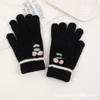 2025 Nuevos Guantes Bordados para Mujer Lindo Oso Sonriente de Dibujos Animados Otoño e Invierno Cálidos y a Prueba de Frío Agujas para Hombres y Mujeres