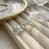 Anillo Abierto Geométrico de Líneas Entrelazadas de Múltiples Capas de Lujo Ligero y Exquisito con Diamantes, Anillo Simple Apilable Estilo Ins para Mujer