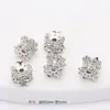Chapado en Cobre Oro de 14K Color Fuerte que Conserva Zirconia Doble Capa Copo de Nieve Cuentas Espaciadoras Cubo Rueda de Cuentas Broca Cuentas Pulsera Accesorios