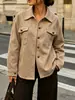 Enviado: eBay, Amazon, AliExpress chaqueta de gamuza de manga larga de nueva moda